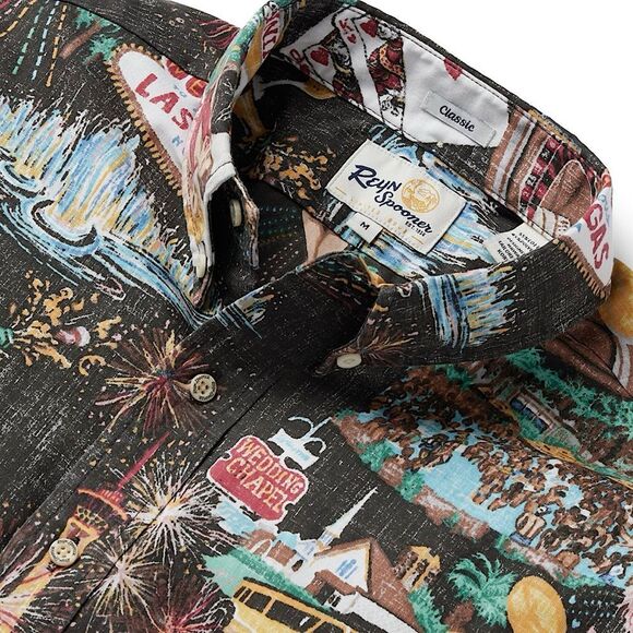 Reyn Spooner Shirt LAS VEGAS OUR 9th ISLAND Black Size L • NEW WITH TAGS • - Picture 3 of 13